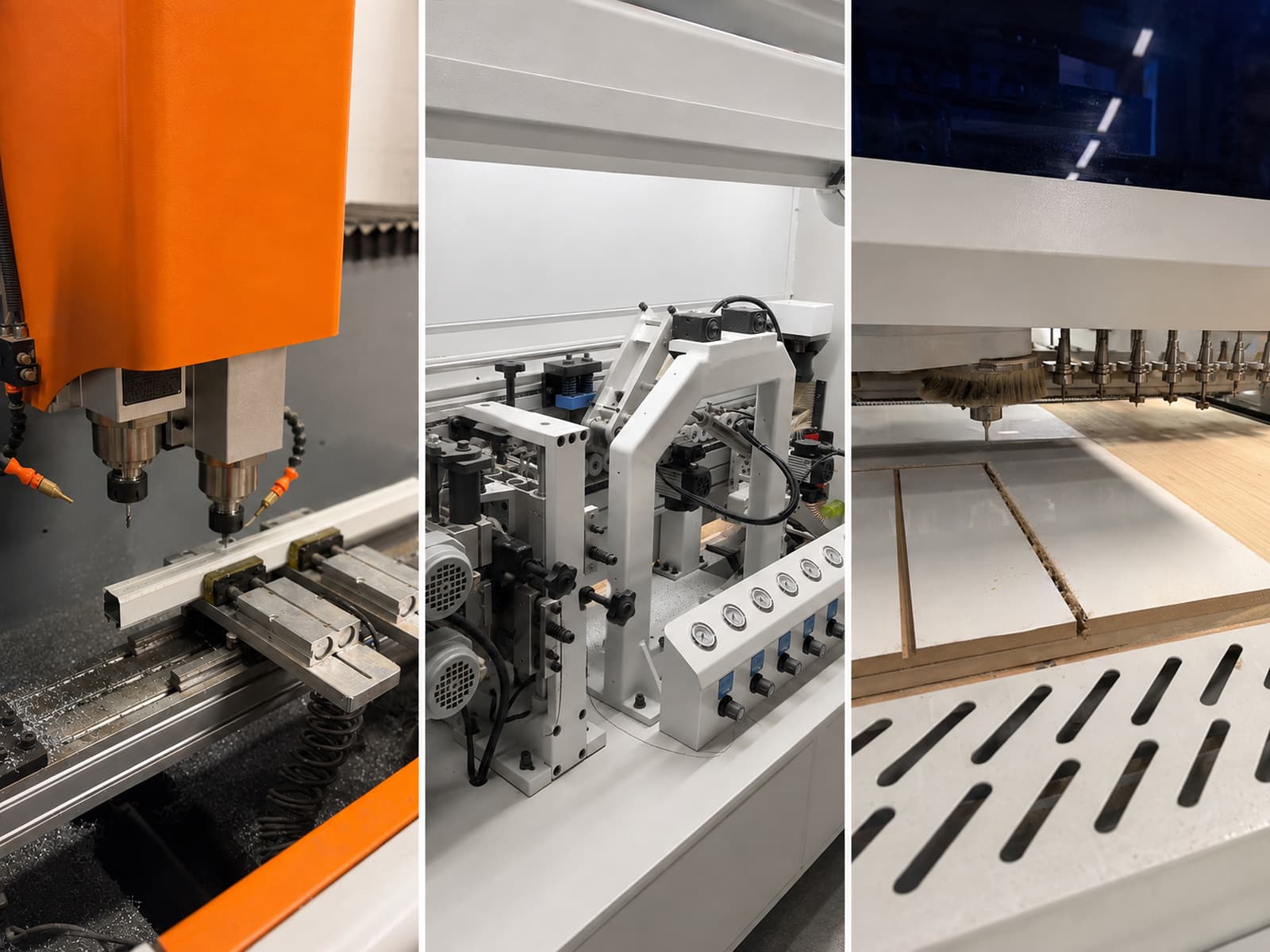 Roomidea workshop equipment for CNC machining, edge processing and panel production