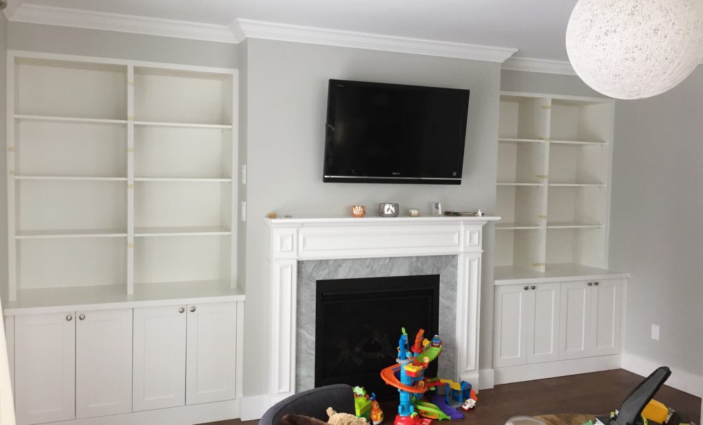 fireplace cabines with thick trim
